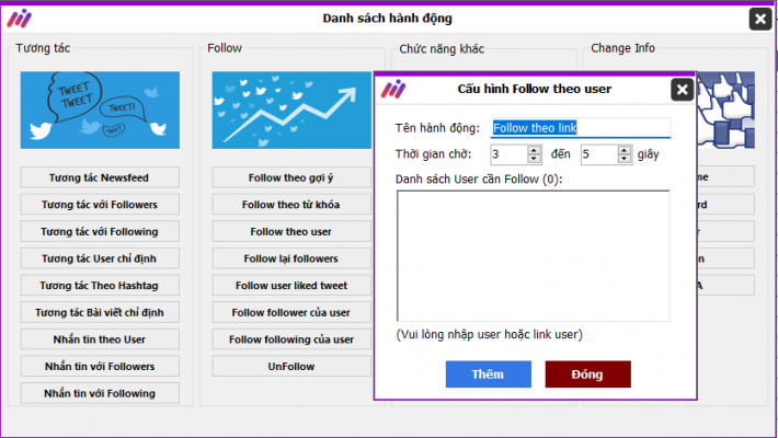 follow theo user Cấu hình