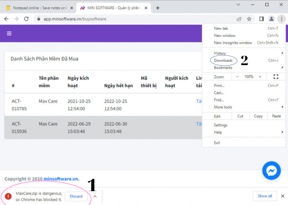 Hướng Dẫn Tải Và Update Phần Mềm MINSoftware Chrome block