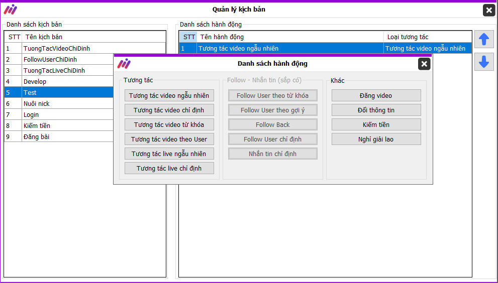 Bảng tính năng chính của MaxTiktok Chrome