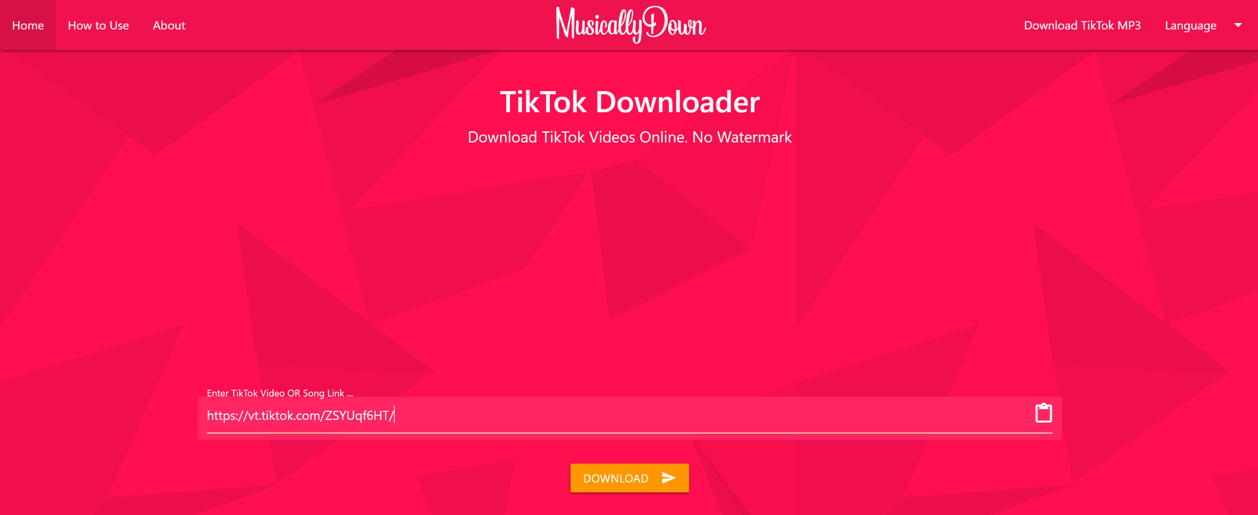 Cách Download Video Tiktok Không Logo - Sử Dụng MusicallyDown